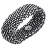 Bague En Argent à Maille: élégance Vintage! - 57 Mm