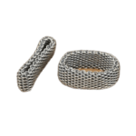 Bague En Argent à Maille: élégance Vintage!