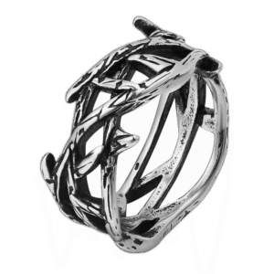 bague epine en acier inoxydable declaration de style 51 8 mm argent roas250 575 1