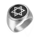 Bague étoile De David Noire En Acier Inoxydable: Puissance Divine