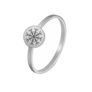 Bague Femme Viking En Acier Inoxydable Magnifiquement Détaillée 2 Bague Femme Viking En Acier Inoxydable Magnifiquement Détaillée - 54 Mm / Argent