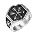 bague fleche viking en acier inoxydable exprimez votre force 55 3 mm argent roas200 915 1