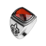 bague fleur de lys rouge argent elegance royale roas300 220 1