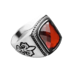 bague fleur de lys rouge argent elegance royale roas300 358 1