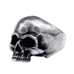 bague gothique skull style intransigeant en acier inoxydable 55 3 mm argent ancien 505 1