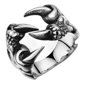 Bague Griffe Dragon En Acier Inoxydable Pour Un Look Moderne - 55 Mm