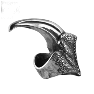 bague griffe gothique en acier inoxydable affirmez votre style argent 54 4 mm roas250 361 1
