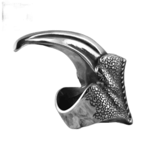 Bague Griffe Gothique En Acier Inoxydable: Affirmez Votre Style Gothique - Argent / 54.4 Mm