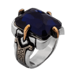 bague homme argent ambre bleu style unique et elegant bleu 52 1 mm roas400 984 1