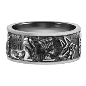 Bague Homme Argent Anubis : Style Unique Et Sensationnel 2 Bague Homme Argent Anubis: Style Unique Et Sensationnel - 54.4 Mm