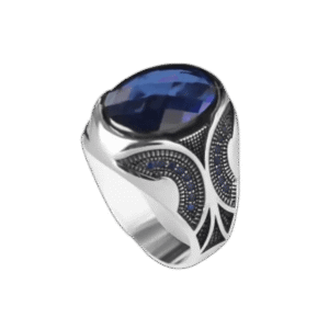 bague homme argent avec pierre bleue elegance raffinee 56 mm roas300 731 1