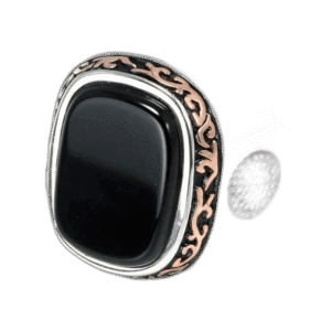 bague homme argent pierre donyx luxe et elegance 54 4 mm roas300 118 1