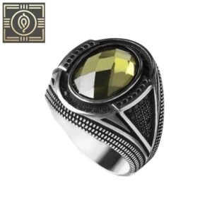 bague homme argent pierre verte elegance naturelle et qualite superieure 56 mm roas300 512 2