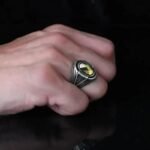 bague homme argent pierre verte elegance naturelle et qualite superieure roas300 848 1