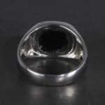 bague homme argent sertie dune pierre noire donyx roas300 771 1