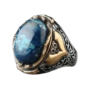 Bague Homme Azurite: élégance Exceptionnelle - 56 Mm