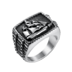 Bague Homme Bateau: élégance Marine Authentique - 54.4 Mm / Argent