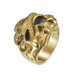 bague homme crane serpent en acier inoxydable 57 mm or roas250 319 1