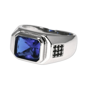 Bague Homme D’une élégance Rare Avec Zircon Cubique - 54.4 Mm