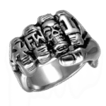 bague homme en acier inoxydable tete de mort poing argent 54 4 mm roas250 775 1