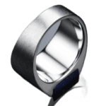 Bague Homme En Argent Massif Avec Lapis Lazuli Carrée