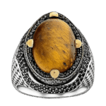 bague homme en argent sterling 925 sertie dune pierre doeil de tigre roas400 137 1