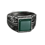bague homme en argent sterling avec pierre carree dagate verte roas300 549 1