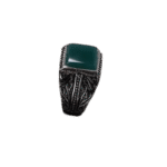 bague homme en argent sterling avec pierre carree dagate verte roas300 718 1
