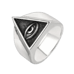 bague homme illuminati en acier inoxydable 54 4 mm argent roas200 603 1