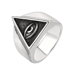 bague homme illuminati en acier inoxydable 54 4 mm argent roas200 603 1