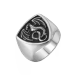bague homme motif dragon en acier inoxydable 54 4 mm argent roas250 637 1