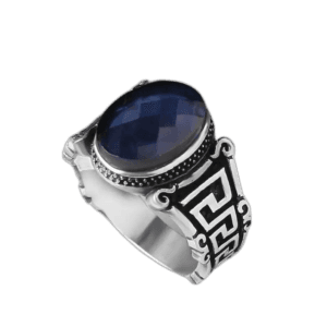 Bague Homme Pierre Bleu Nuit: élégance Mystérieuse 3 Bague Homme Pierre Bleu Nuit: élégance Mystérieuse - 56 Mm