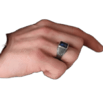bague homme rectangulaire pierre bleue eblouissante roas300 538 1