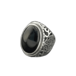 bague homme sertie dune pierre noire donyx redimensionnable roas400 457 1