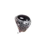 bague homme sertie dune pierre noire donyx redimensionnable roas400 992 1