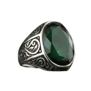 bague homme vintage en argent 925 avec pierre verte 56 mm roas300 430 1