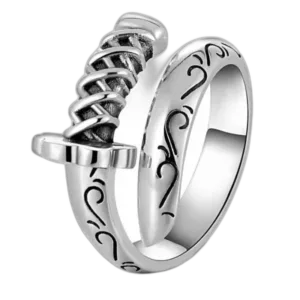 Bague Katana: Design Unique Durabilité Exceptionnelle - Redimensionnable