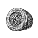 Bague Loup Nordique En Acier Inoxydable