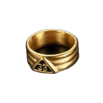 Bague Maçonnique 33: élégance Subtile Et Durabilité Exceptionnelle - Doré / 55 Mm