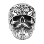 Bague Mort Barbu Homme: Style Gothique En Acier Inoxydable - 54.4 Mm / 1