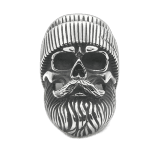 Bague Mort Barbu Homme: Style Gothique En Acier Inoxydable 1 Bague Mort Barbu Homme: Style Gothique En Acier Inoxydable - 54.4 Mm / 2