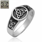 bague noeud de la trinite en acier inoxydable resistance et symbolisme 54 mm roas200 937 1