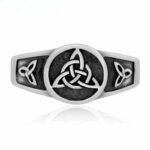 bague noeud de la trinite en acier inoxydable resistance et symbolisme roas200 374 2
