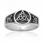 bague noeud de la trinite en acier inoxydable resistance et symbolisme roas200 884 1