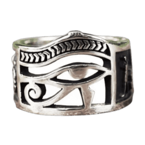 Bague œil Gauche D’horus - élégance Mystique Inspirée De L’egypte Antique - 54.4 Mm