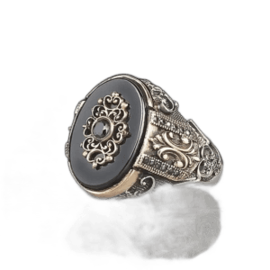 Bague Ottoman Argent De Luxe: Porte La Puissance! 2 Bague Ottoman Argent De Luxe: Porte La Puissance! - 58 Mm