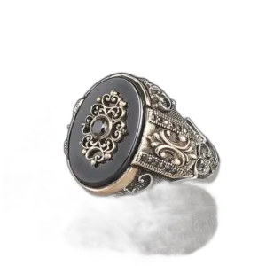 Bague Ottoman Argent De Luxe: Porte La Puissance! 1 Bague Ottoman Argent De Luxe: Porte La Puissance! - 58 Mm