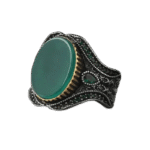bague ovale argent agate verte elegance naturelle et originalite ravissante roas300 239 1
