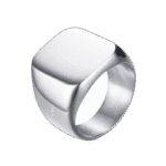 bague personnalisee en acier inoxydable avec gravure sur face carree argent 49 3 mm 354 1