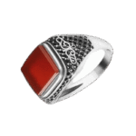 bague pierre carree rouge style masculin unique roas300 796 1